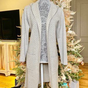Tahari Double Knit Hooded Cardigan